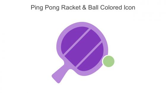 Ping Pong Racket And Ball Colored Icon In Powerpoint Pptx Png And Editable Eps Format
