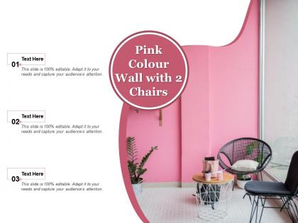 Pink colour wall with 2 chairs