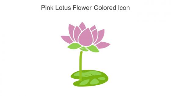 Pink Lotus Flower Colored Icon In Powerpoint Pptx Png And Editable Eps Format