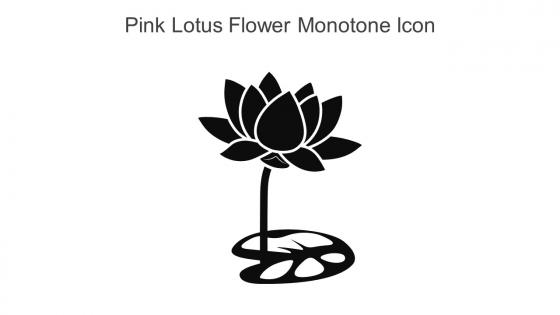Pink Lotus Flower Monotone Icon In Powerpoint Pptx Png And Editable Eps Format