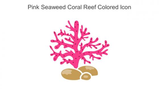 Pink Seaweed Coral Reef Colored Icon In Powerpoint Pptx Png And Editable Eps Format