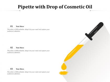 Pipette with drop of cosmetic oil