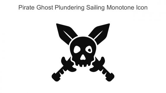 Pirate Ghost Plundering Sailing Monotone Icon In Powerpoint Pptx Png And Editable Eps Format