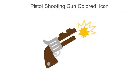 Pistol Shooting Gun Colored  Icon In Powerpoint Pptx Png And Editable Eps Format