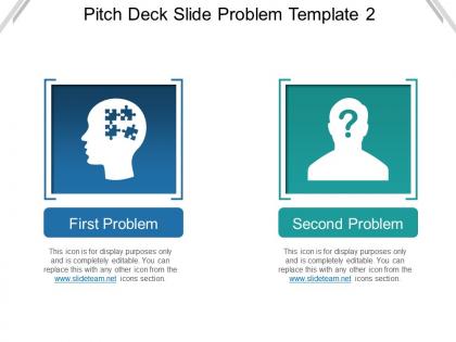 Pitch deck slide problem template 2 presentation images