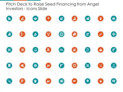 Pitch deck to raise seed financing from angel investors icons slide ppt infographics gallery