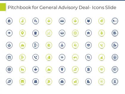 Pitchbook for general advisory deal icons slide ppt designs