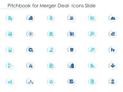 Pitchbook for merger deal icons slide ppt powerpoint presentation gallery display