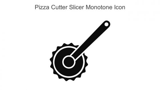 Pizza Cutter Slicer Monotone Icon In Powerpoint Pptx Png And Editable Eps Format