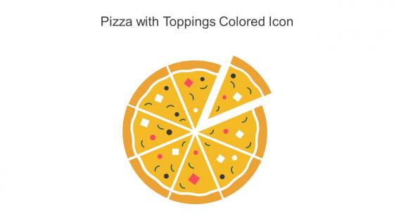 Pizza With Toppings Colored Icon