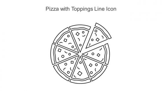 Pizza With Toppings Line Icon