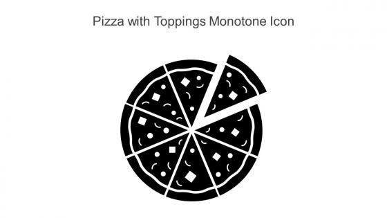 Pizza With Toppings Monotone Icon