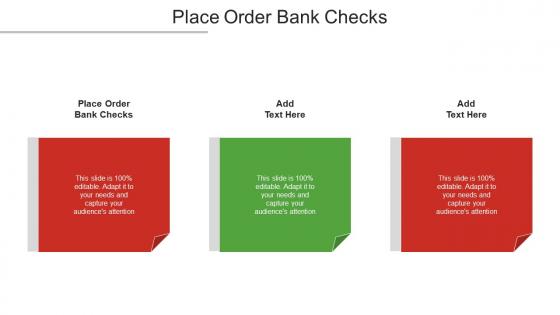 Place Order Bank Checks Ppt Powerpoint Presentation Styles Summary Cpb