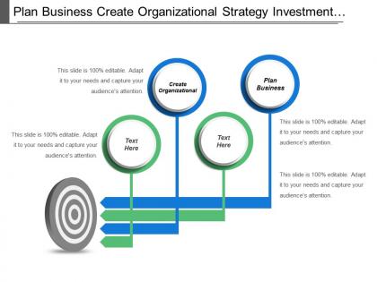 Plan business create organizational strategy investment sourcing