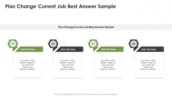 Plan Change Current Job Best Answer Sample In Powerpoint And Google Slides Cpb