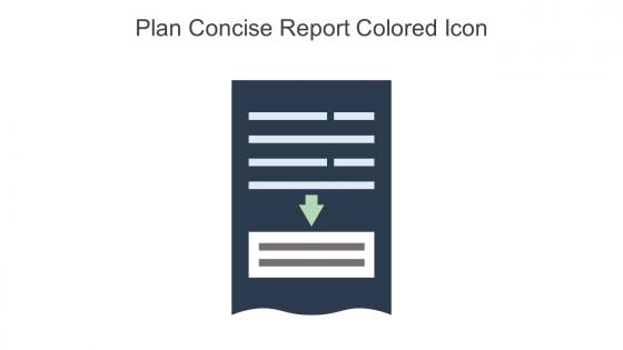 Plan Concise Report Colored Icon In Powerpoint Pptx Png And Editable Eps Format