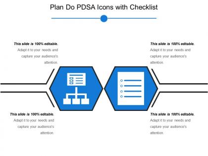 Plan do pdsa icons with checklist