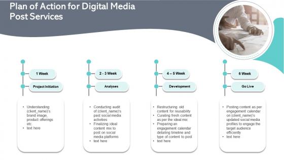 Plan of action for digital media post services ppt styles styles
