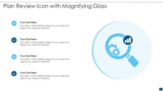 Plan Review Icon With Magnifying Glass