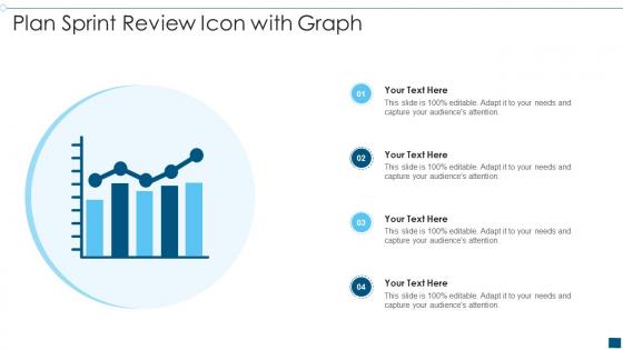 Plan Sprint Review Icon With Graph