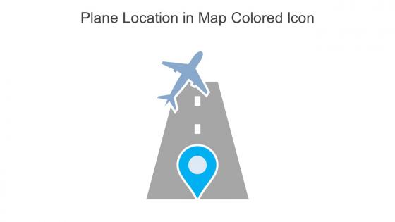 Plane Location In Map Colored Icon In Powerpoint Pptx Png And Editable Eps Format