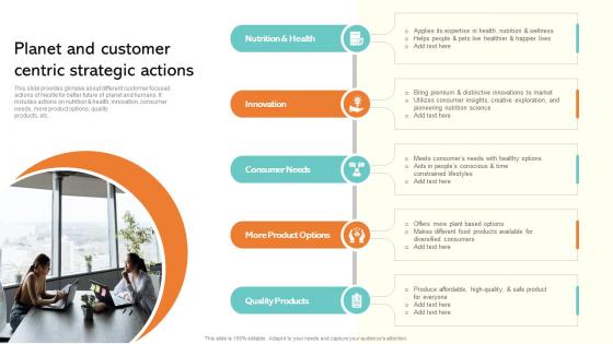 Planet And Customer Centric Strategic Actions Strategic Management Report Of Consumer MKT SS V