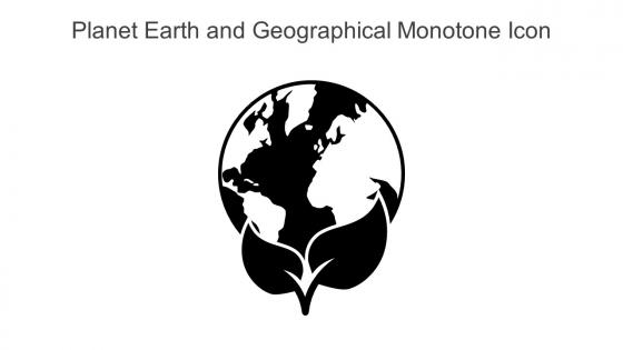 Planet Earth And Geographical Monotone Icon In Powerpoint Pptx Png And Editable Eps Format
