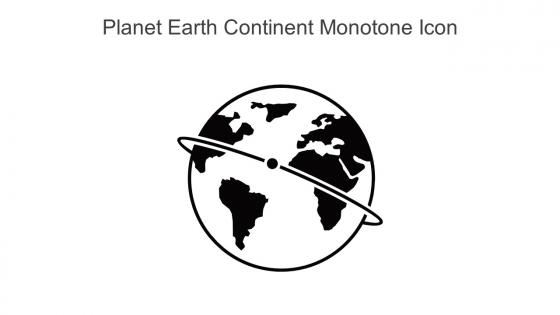 Planet Earth Continent Monotone Icon In Powerpoint Pptx Png And Editable Eps Format