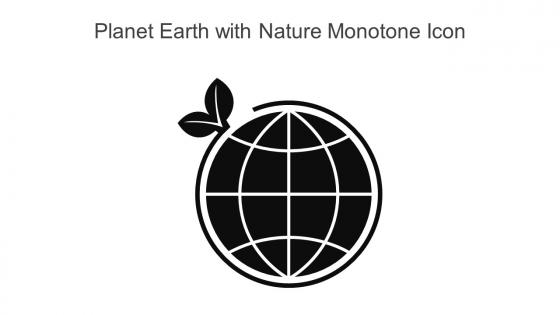 Planet Earth With Nature Monotone Icon In Powerpoint Pptx Png And Editable Eps Format