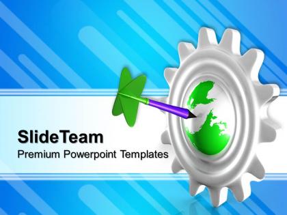 Planetary gear powerpoint templates with earth global ppt themes