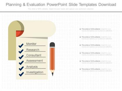 Planning and evaluation powerpoint slide templates download