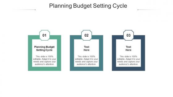 Planning budget setting cycle ppt powerpoint presentation layouts graphics example cpb
