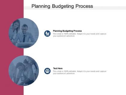 Planning budgeting process ppt powerpoint presentation infographics cpb