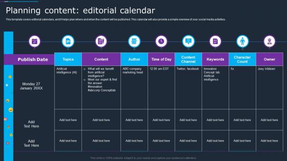 Planning Content Editorial Calendar Company Social Strategy Guide