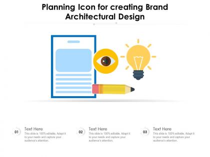 Planning icon for creating brand architectural design