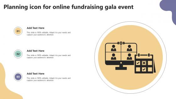 Planning Icon For Online Fundraising Gala Event