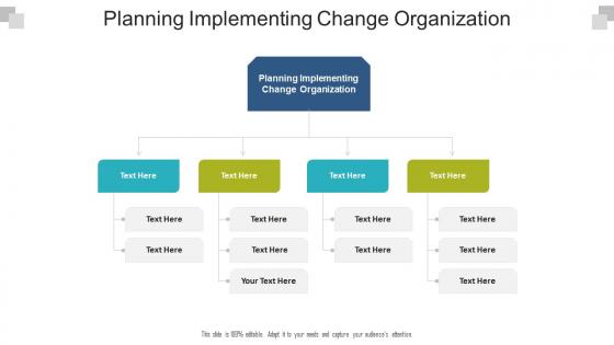 Planning implementing change organization ppt powerpoint presentation slides design ideas cpb
