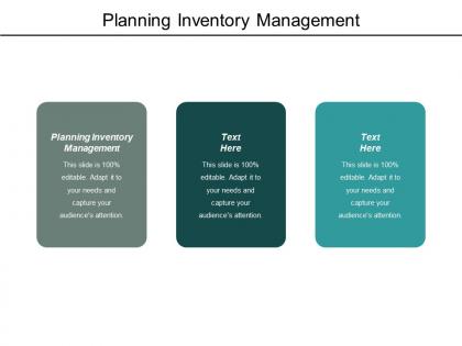 Planning inventory management ppt powerpoint presentation model slides cpb