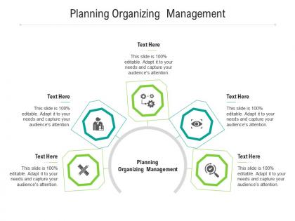 Planning organizing management ppt powerpoint presentation inspiration slides cpb