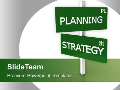 Planning pl strategy sl business signpost powerpoint templates ppt themes and graphics 0313
