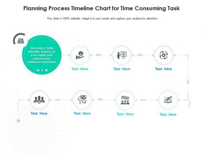 Planning process timeline chart for time consuming task infographic template