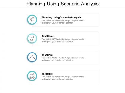 Planning using scenario analysis ppt powerpoint presentation gallery grid cpb