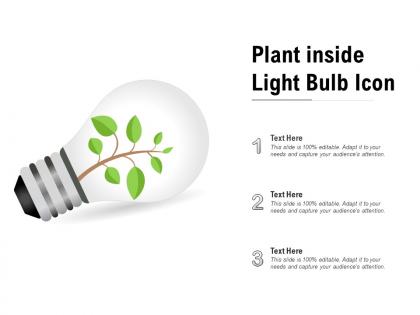 Plant inside light bulb icon