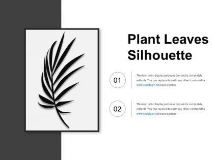 Plant leaves silhouette presentation images