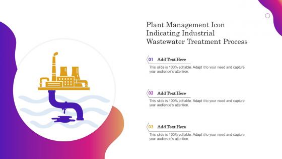 Plant Management Icon Indicating Industrial Wastewater Treatment Process