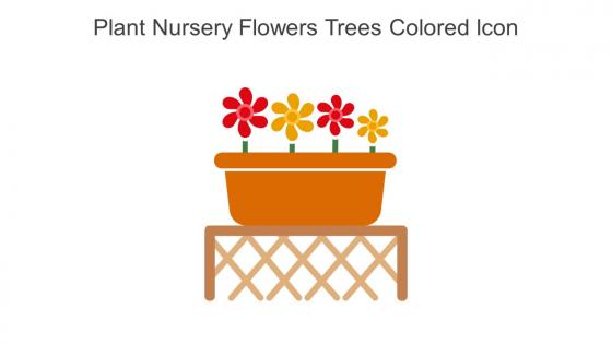 Plant Nursery Flowers Trees Colored Icon In Powerpoint Pptx Png And Editable Eps Format