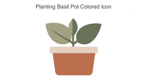 Planting Basil Pot Colored Icon In Powerpoint Pptx Png And Editable Eps Format