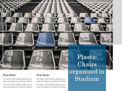 Plastic chairs organized in stadium