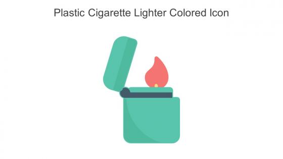 Plastic Cigarette Lighter Colored Icon In Powerpoint Pptx Png And Editable Eps Format
