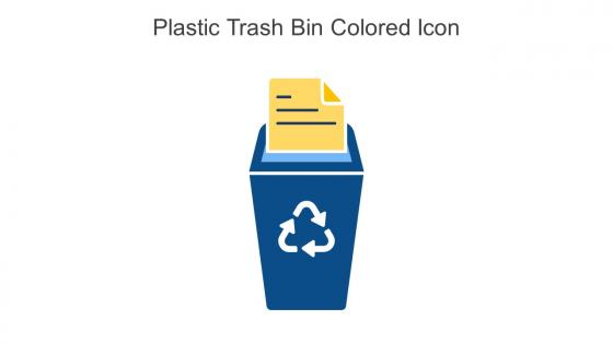 Plastic Trash Bin Colored Icon In Powerpoint Pptx Png And Editable Eps Format